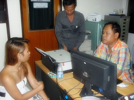 Phakapan Phaopong states her case to police.